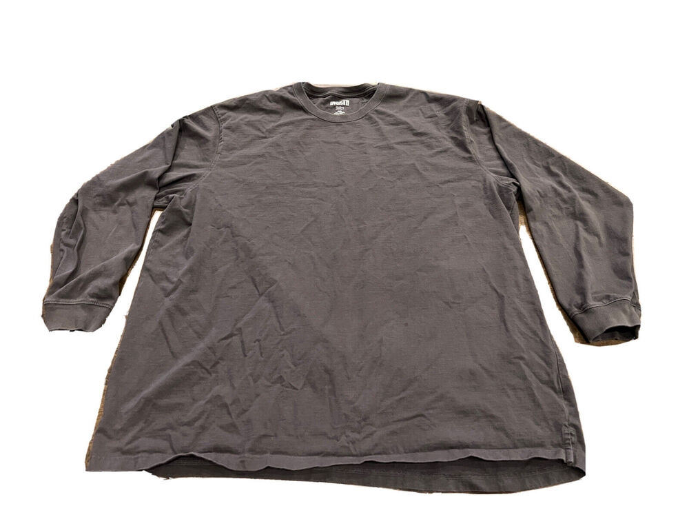 Duluth Trading Co Mens Brown Relaxed Fit Long Sleeve Longtail T Shirt Size 2XL